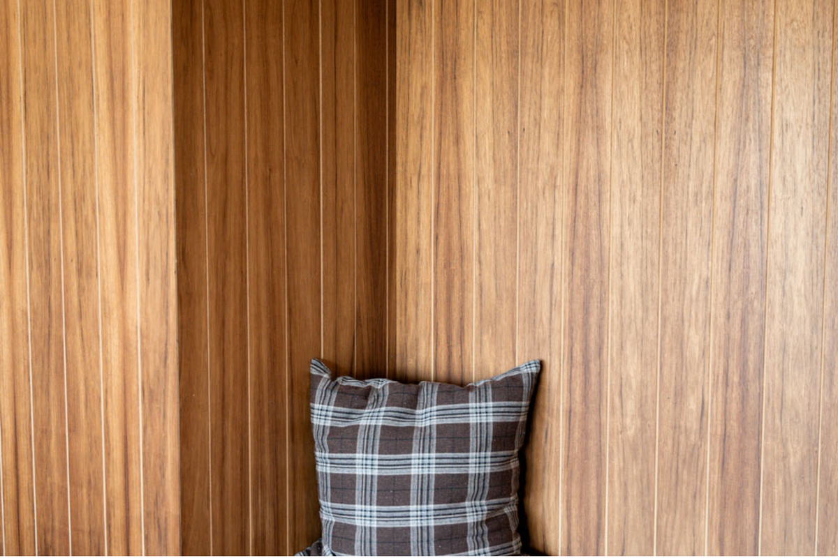 Touchwood Blackwood Veneer VJ Panelling on MDF Natural
