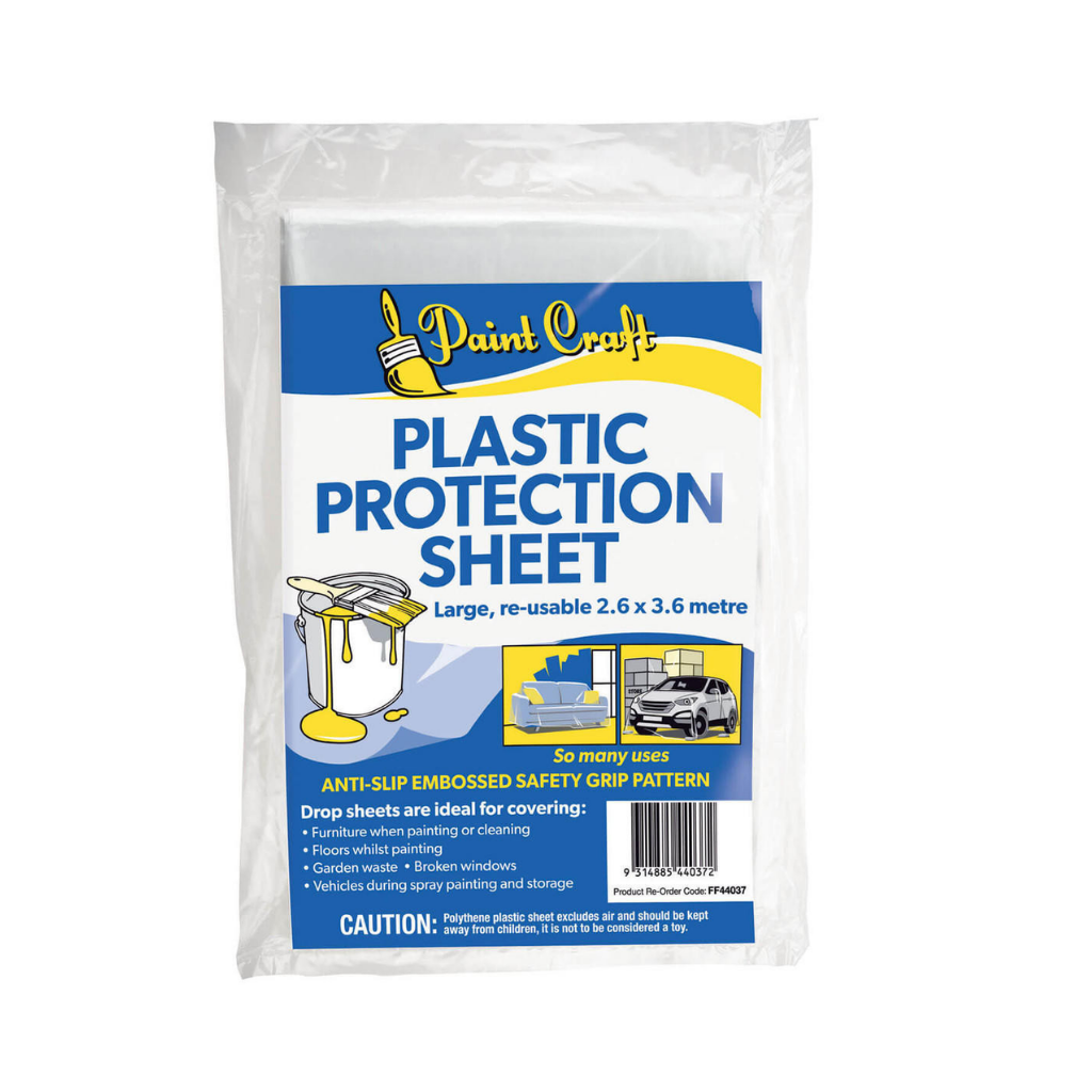Uni-Pro Plastic Drop Sheet 2.6Mx3.6M Eze Light
