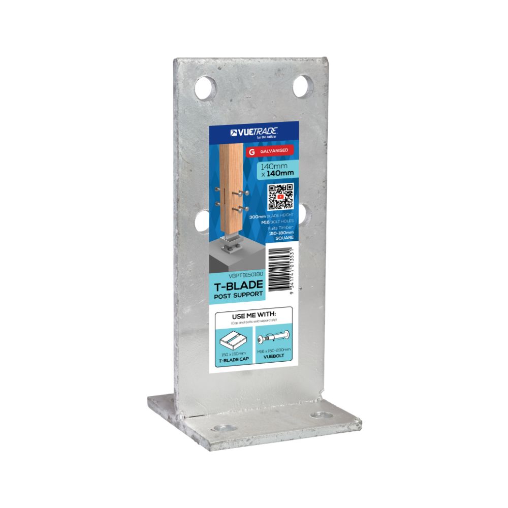 VUETRADE T Blade Post Supports Galvanised - Various Sizes