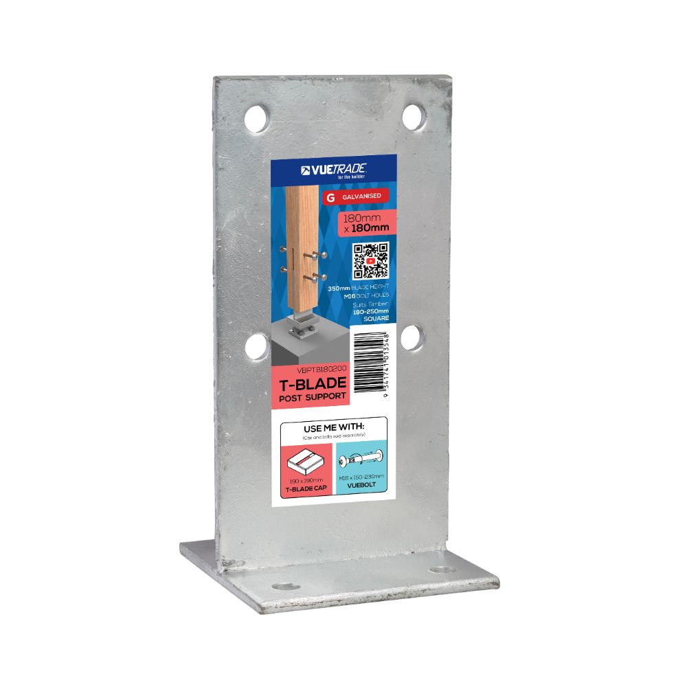 VUETRADE T Blade Post Supports Galvanised - Various Sizes