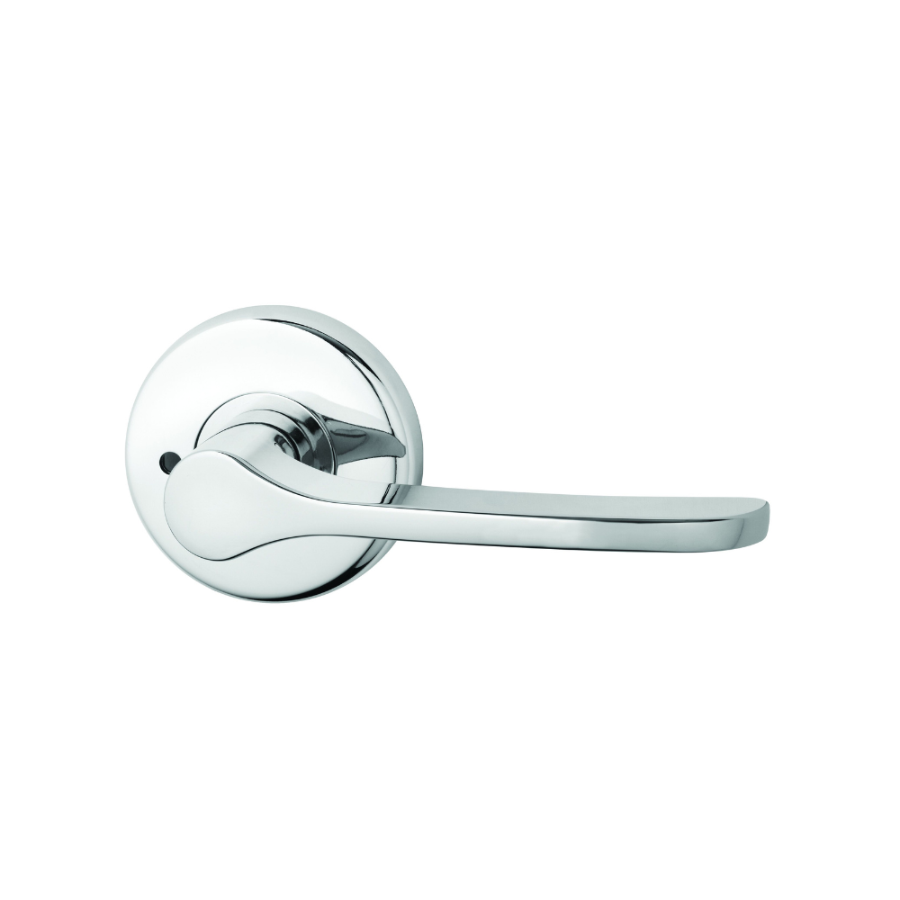 Lockwood Velocity Privacy Set with Saltbush Lever - Chrome Plate