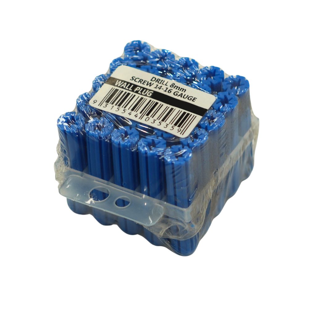 Bremick Wall Plugs Blue 25mm Pack of 25