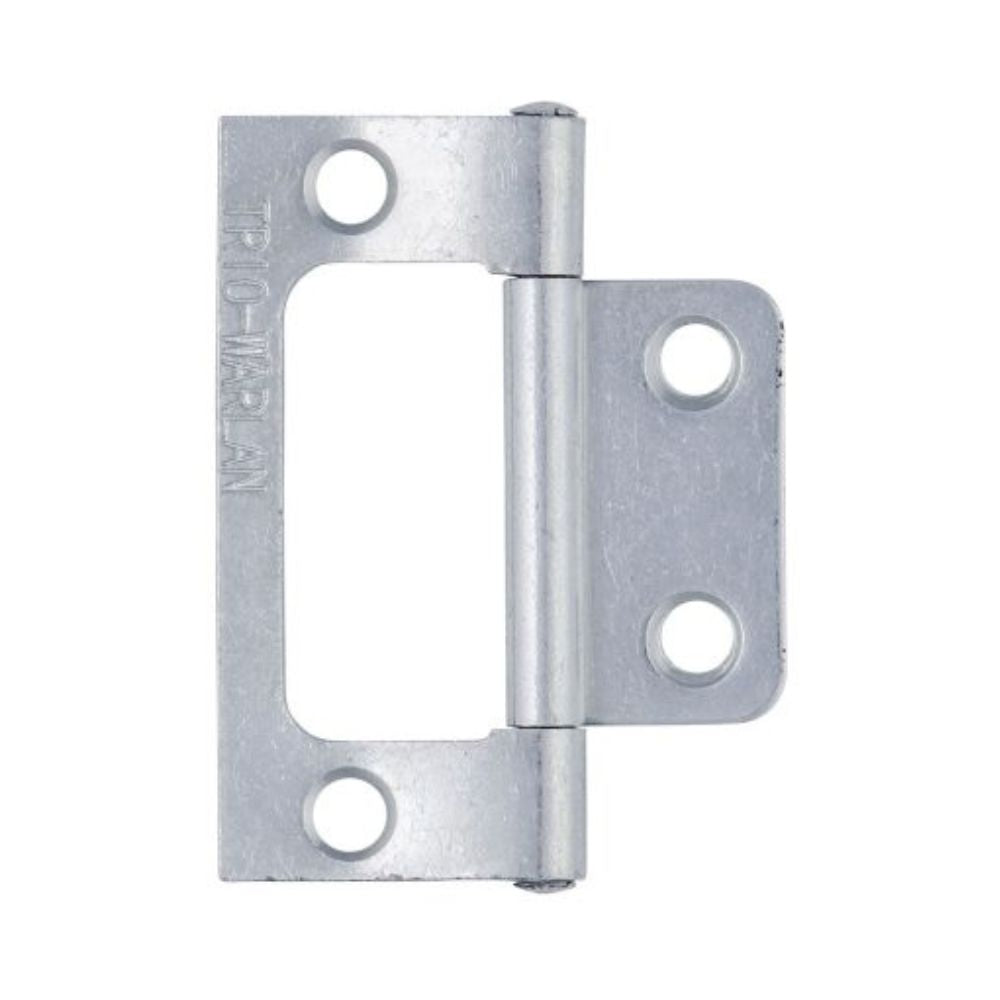 Trio Hinges Non Mort Zinc Plated Flat Fixed Pin 50x37x1.2mm