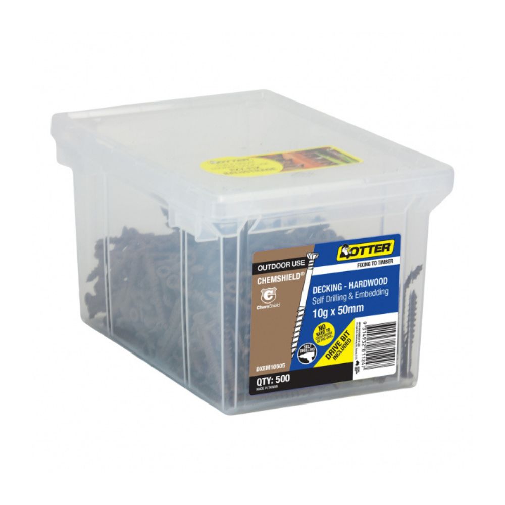 Otter®Truss Head Hardwood Decking Screws Chemshield™  10G x 50mm Pack 500
