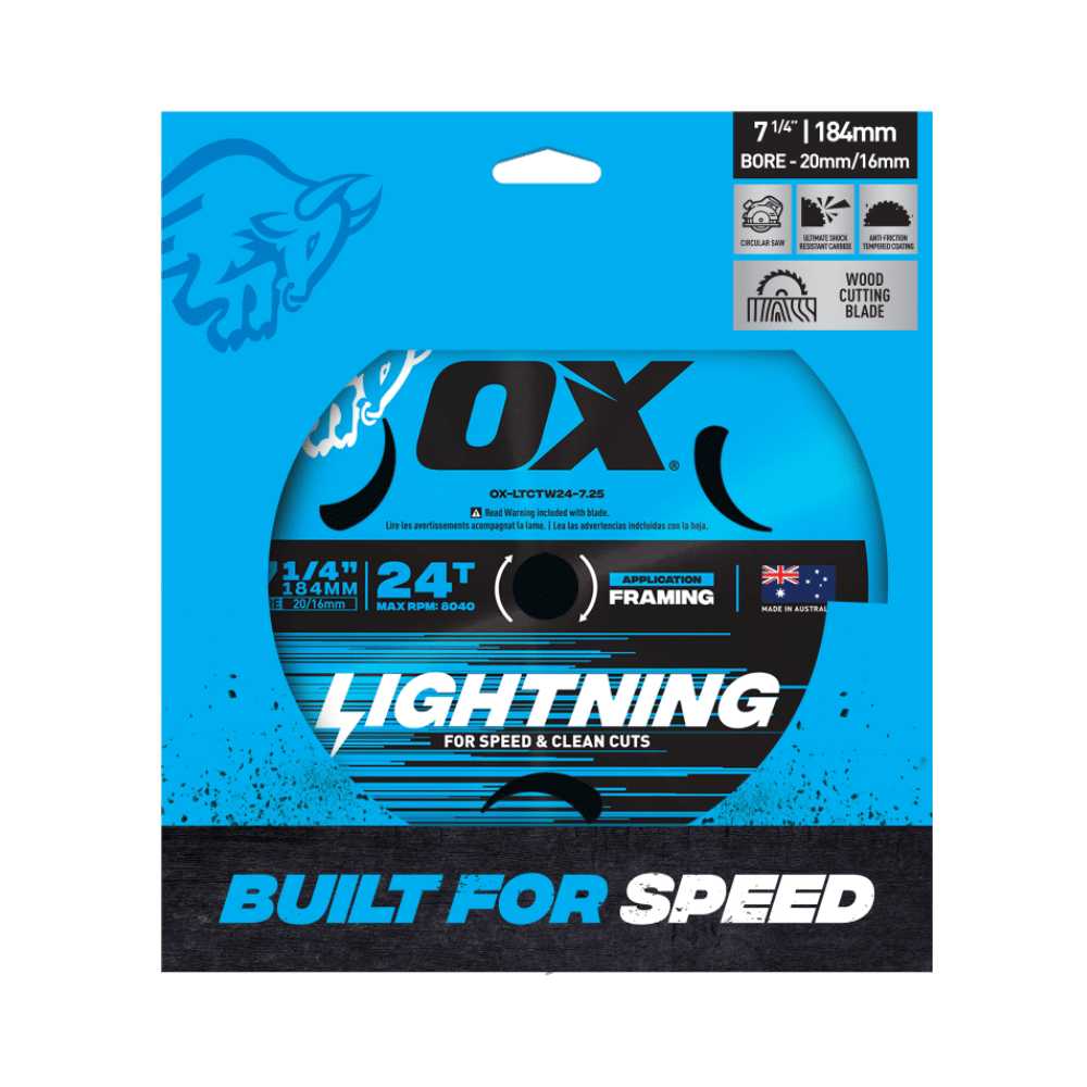 Ox Pro Lightning 254mm Circular Saw Blade 40t