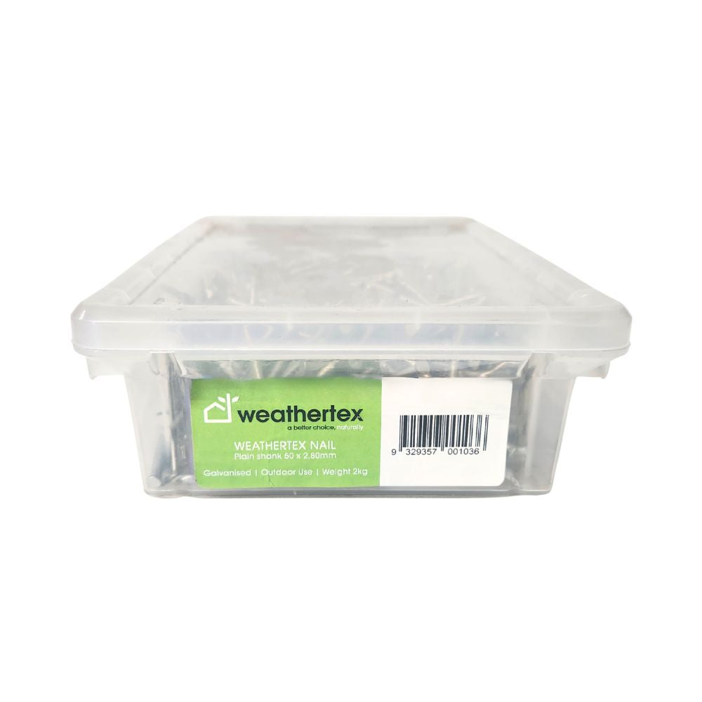 weathertex™ Galvanised Nails Plain Shank 50 x 2.80mm - 2Kg Tub